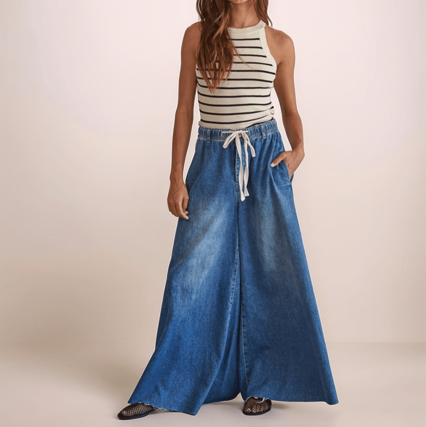 Wide Leg Bell Jar Jeans - Peripety Boutique