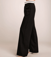 Contrast Waistband Pants - Peripety Boutique