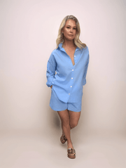 Button Down Shirt and Shorts Set - Peripety Boutique