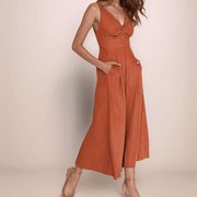 Cutout Cotton Jumpsuit - Peripety Boutique