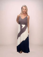 Sleeveless Color Block Maxi Dress - Peripety Boutique
