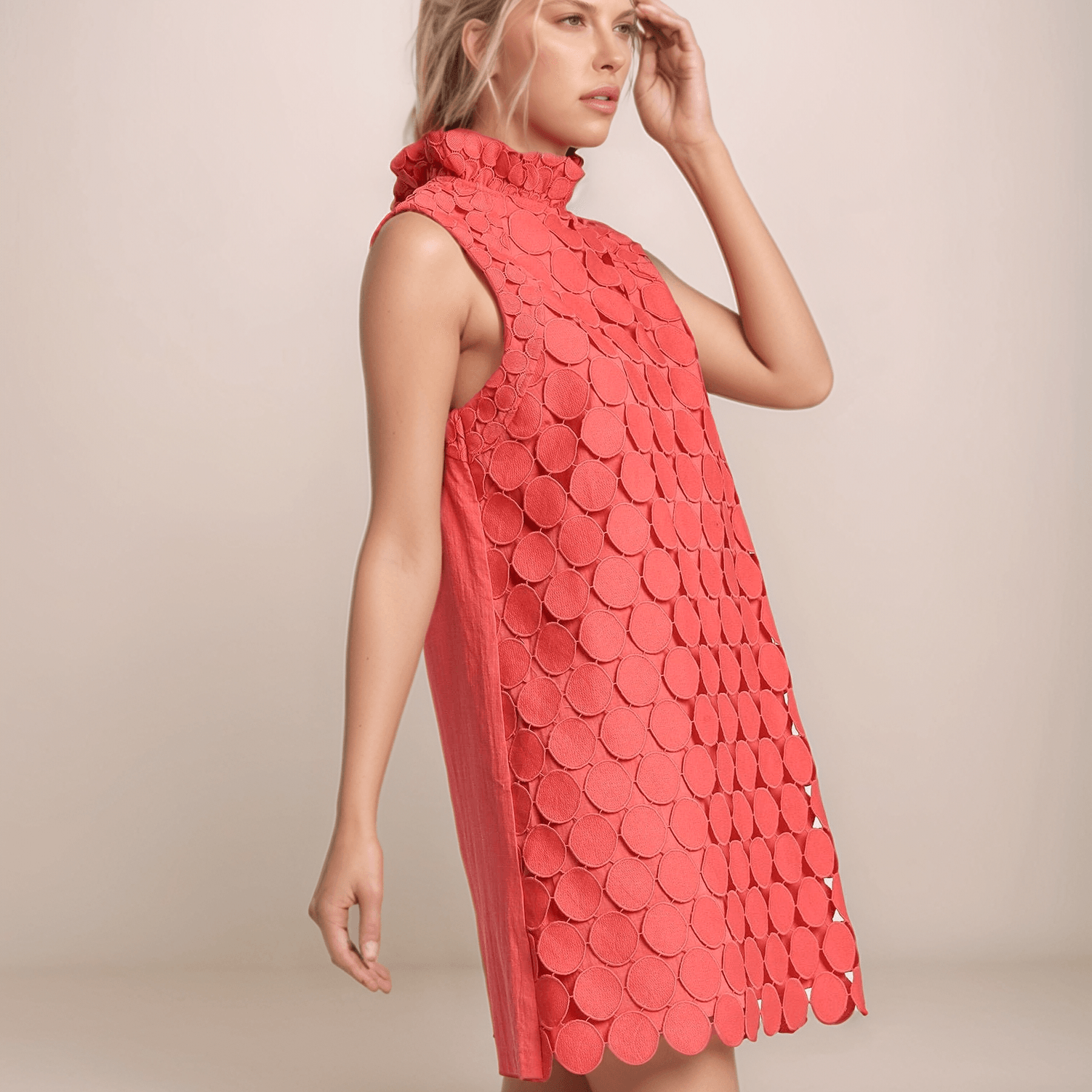 Polka Dot Lace Dress - Peripety Boutique