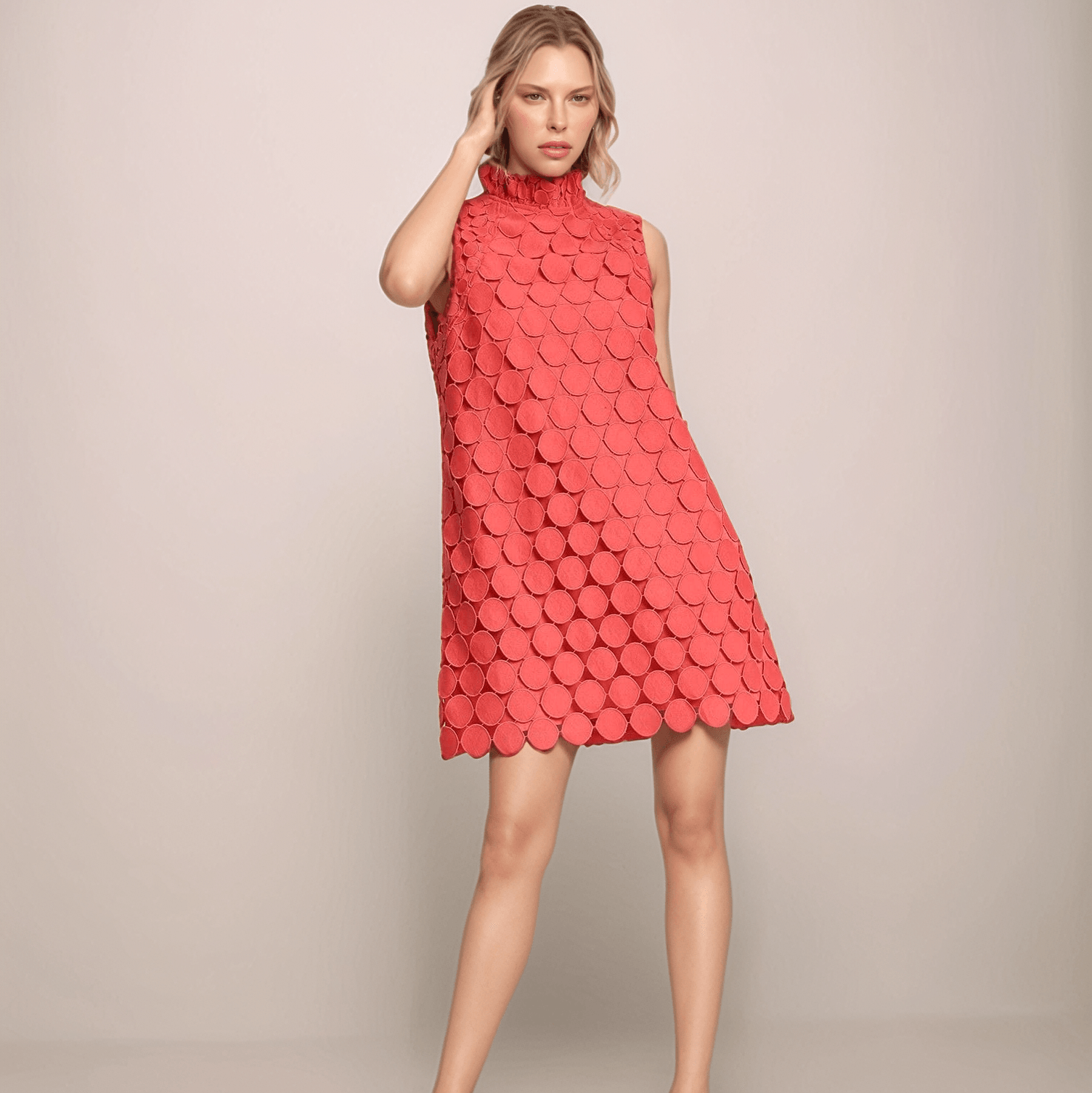 Polka Dot Lace Dress - Peripety Boutique
