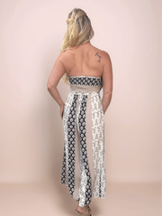 Strapless Jumpsuit with Front Knot - Peripety Boutique
