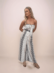 Strapless Jumpsuit with Front Knot - Peripety Boutique