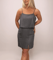 Mini Ruffle Dress With Side Slits - Peripety Boutique