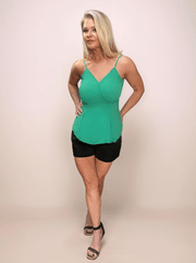 Wrap Camisole With Lace Trim - Peripety Boutique