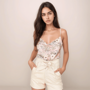Hibiscus Cowl Neck Camisole - Peripety Boutique