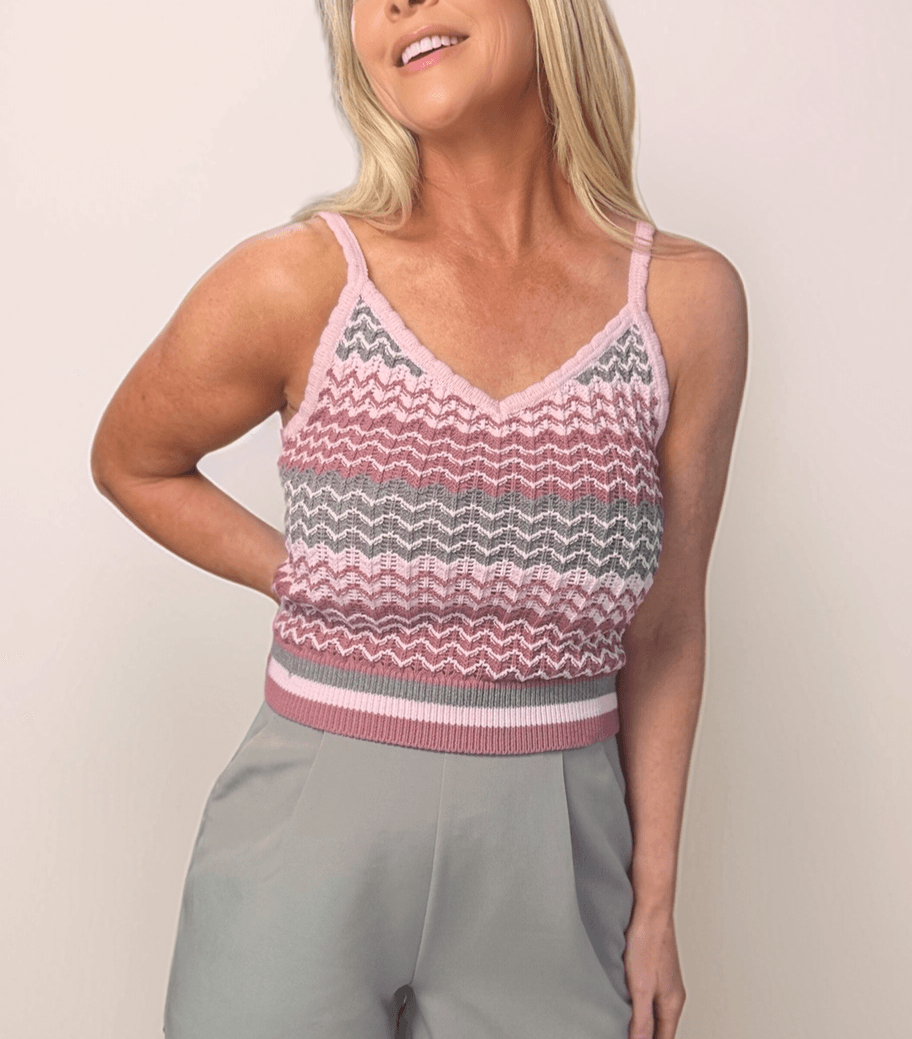 Multi Color Sweater Tank - Peripety Boutique