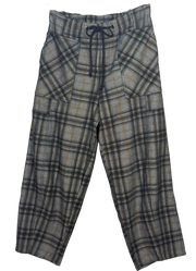 Plaid pants on a white background
