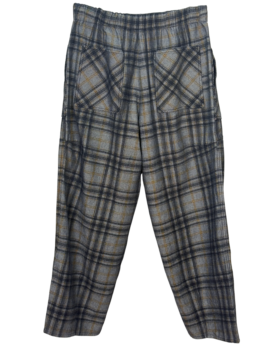 Plaid pants on a white background