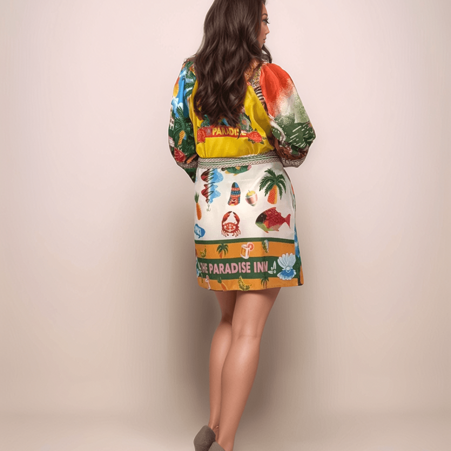 Tropical Shirt Dress - Peripety Boutique