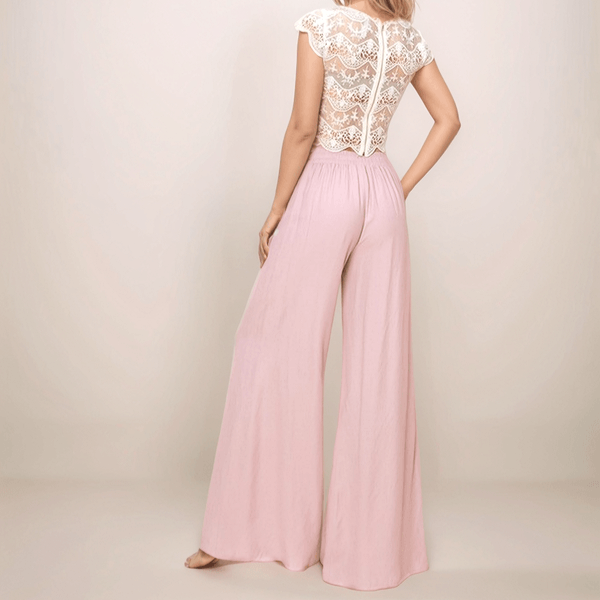 Wide Leg Pink Pants - Peripety Boutique