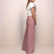 Satin A-line Maxi Skirt