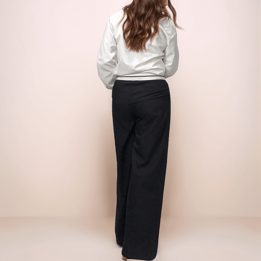 CONTRAST WAIST TROUSERS