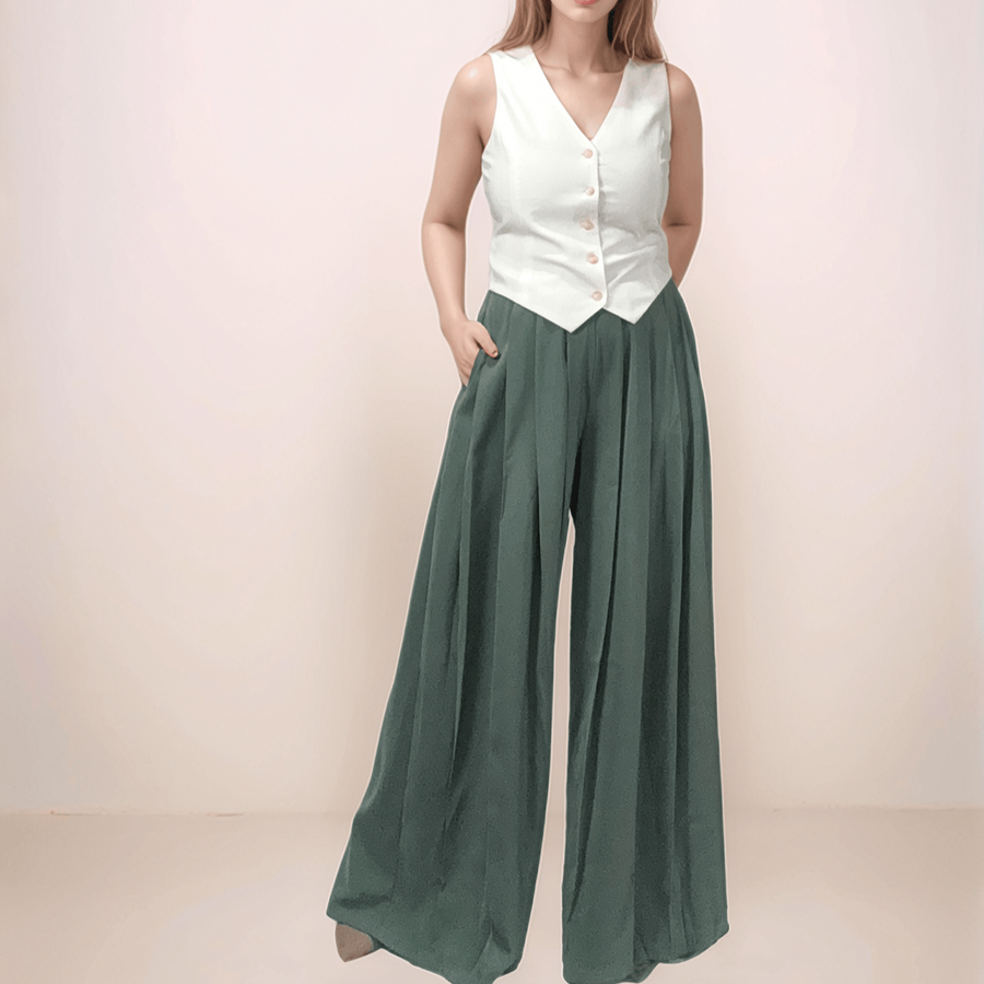 Wide Pleat Pants - Peripety Boutique